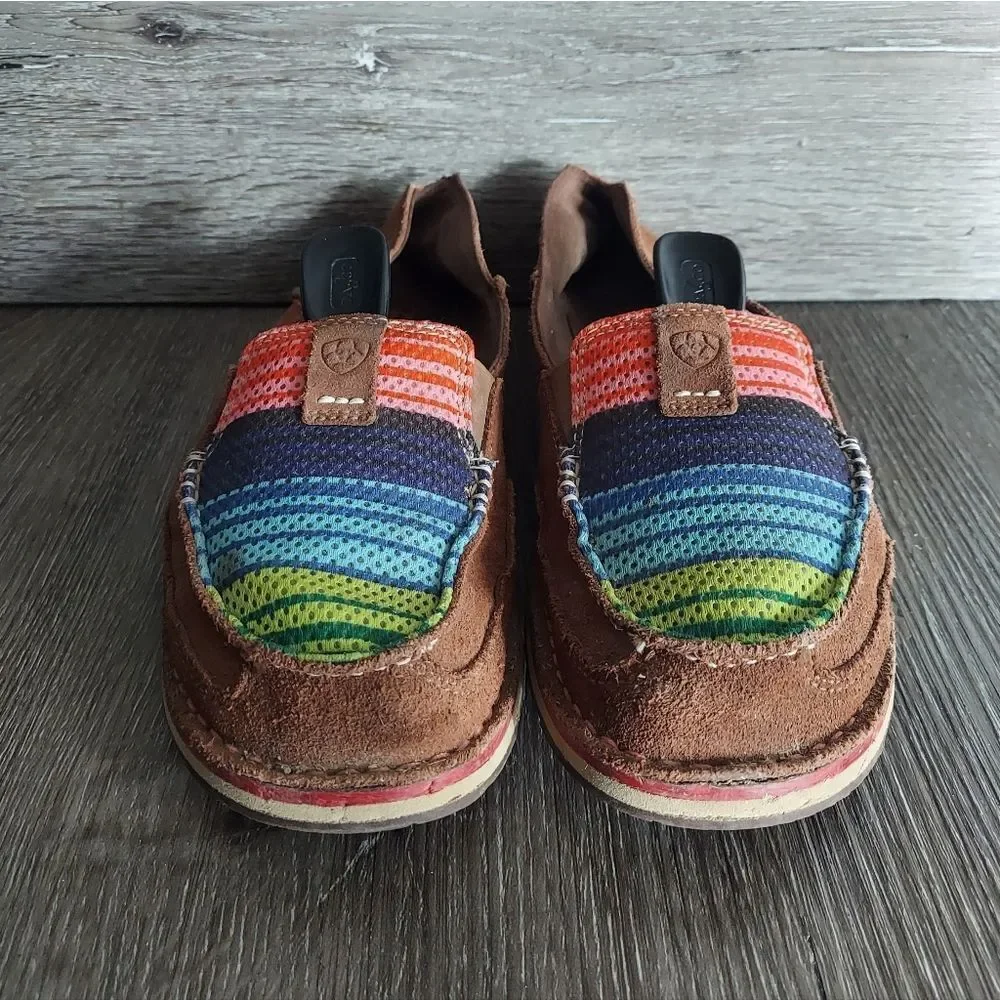 Ariat Cruiser Palm Brown Serape Mesh Slip On Shoes  Size 8B